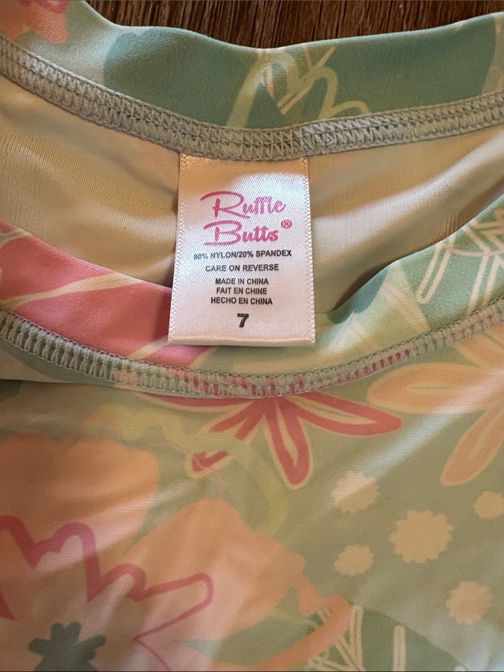 Ruffle Butts Rash Guard Swim Set-pink - Picture 2 of 5